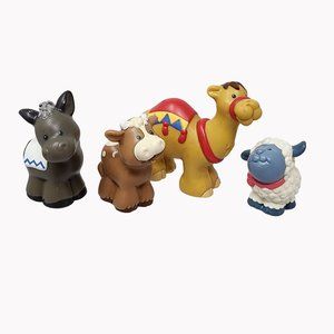 Vintage Fisher-Price Little People Nativity Set 4-Piece Animal Figures Donkey